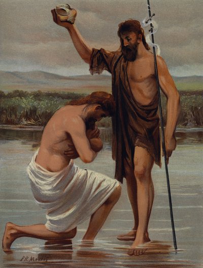 The baptism in Jordan by Philip Richard Morris